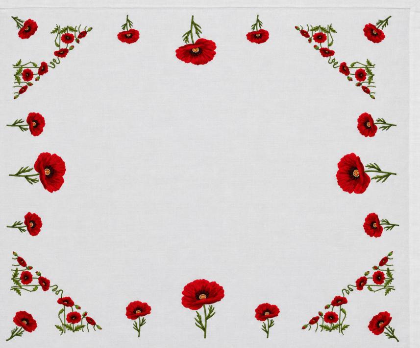 Mantel - Amapolas (105 x 105cm)