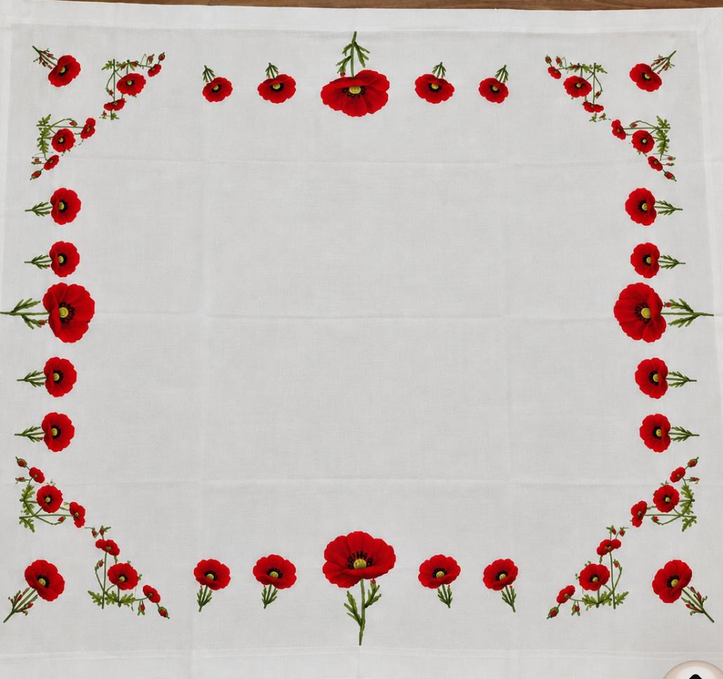 Mantel - Amapolas (140 x 140cm)