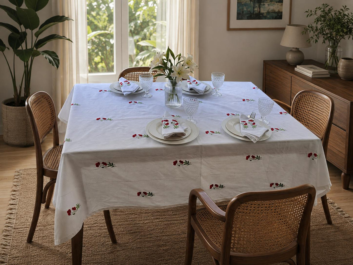 Mantel - Amapolas (35 flores - 200 x 140cm)